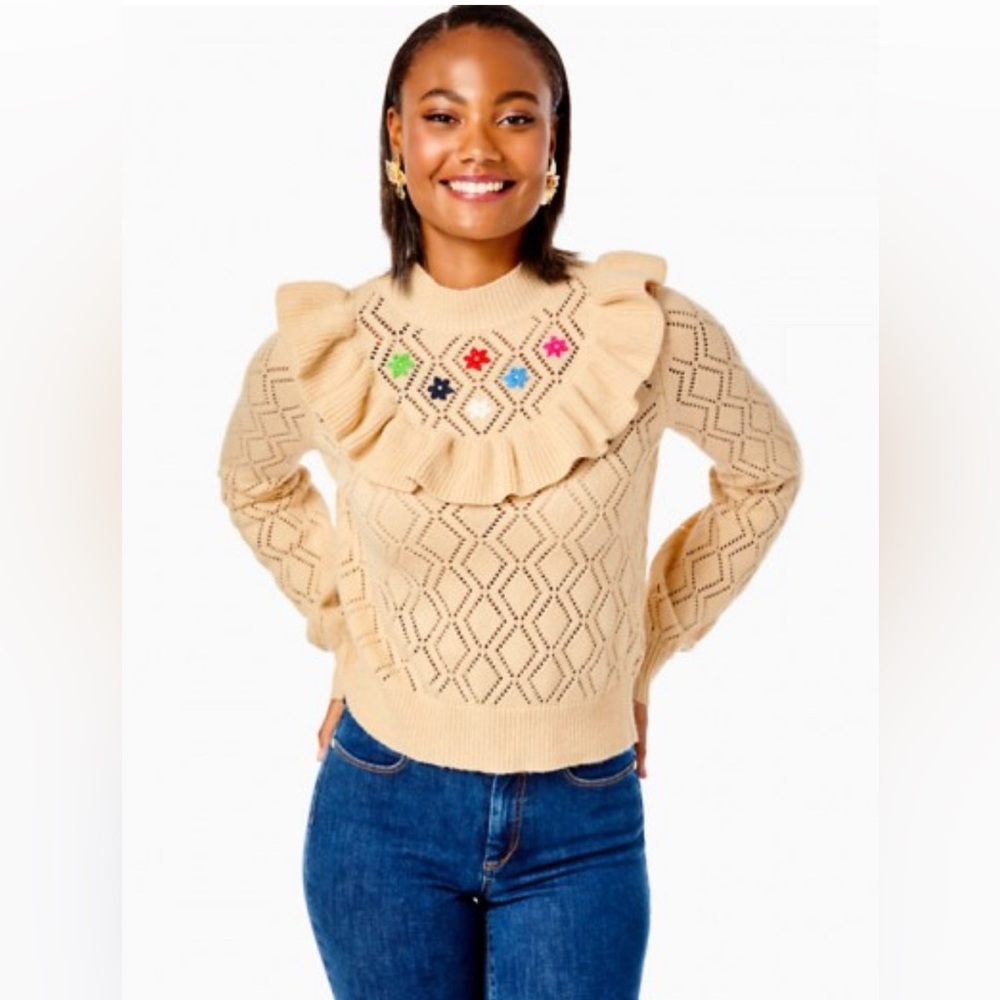 NWT Lilly Pulitzer Bereda Sweater in Heathered Sand Bar - Size M